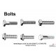 Hexagon head bolt, Bolt with flange, Shoulder screw, Set screw, screw plug, tap