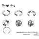 แหวนล๊อก, Snap ring, Retaining ring, Circlip ring, แหวนล๊อกเพลา, Bore ring