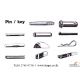 ลิ่มครึ่งวงกลม, Woodruff Key, pin, ลิ่มวงเดือน, ลิ่มปลายเพลา, tap washer