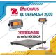 เครื่องชั่งดิจิตอลตั้งพื้น 3000Kg แท่นชั่งชั่100x100cm. ยี่ห้อ OHAUS รุ่น Defend